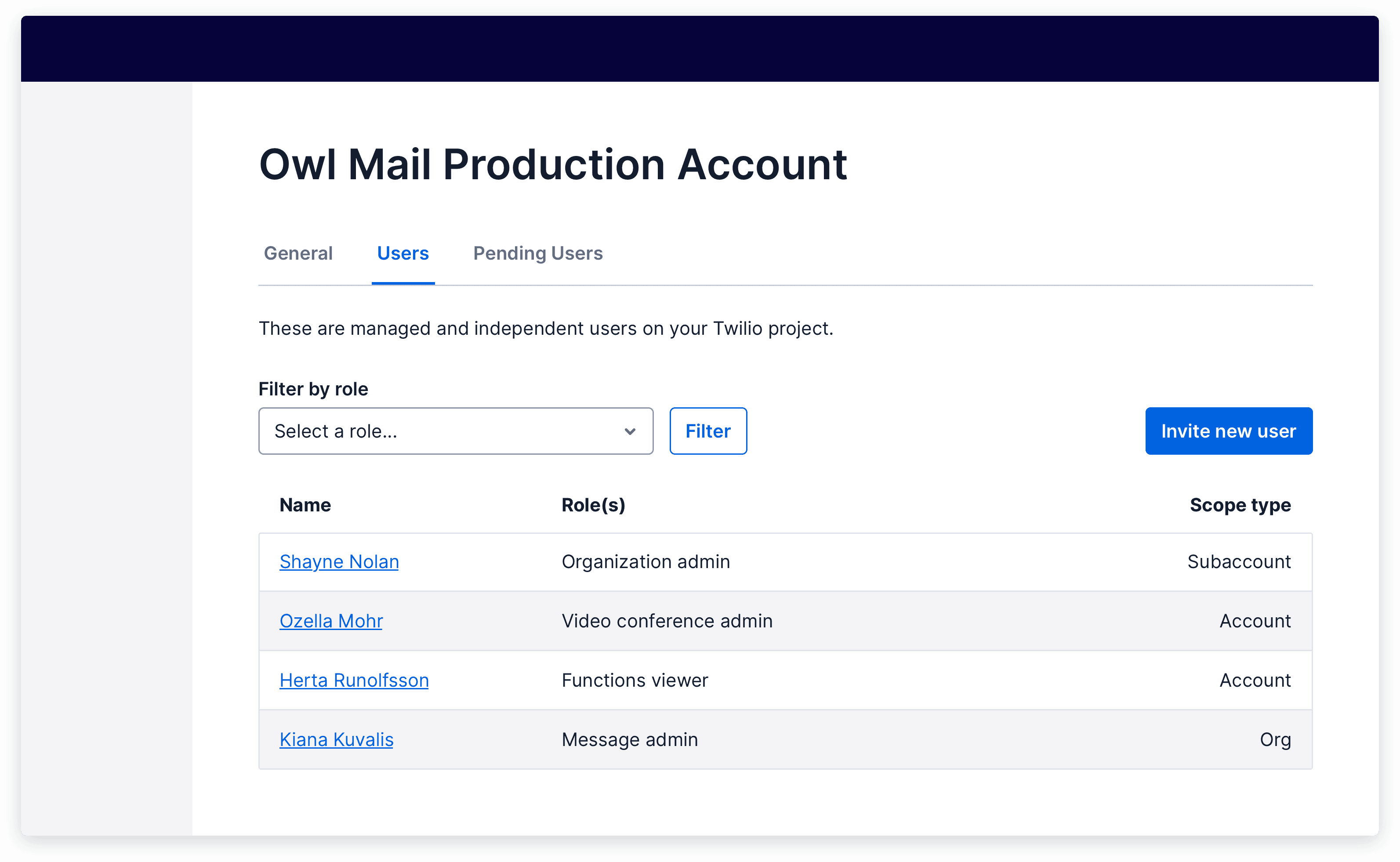 table inside of a tab with a primary action button